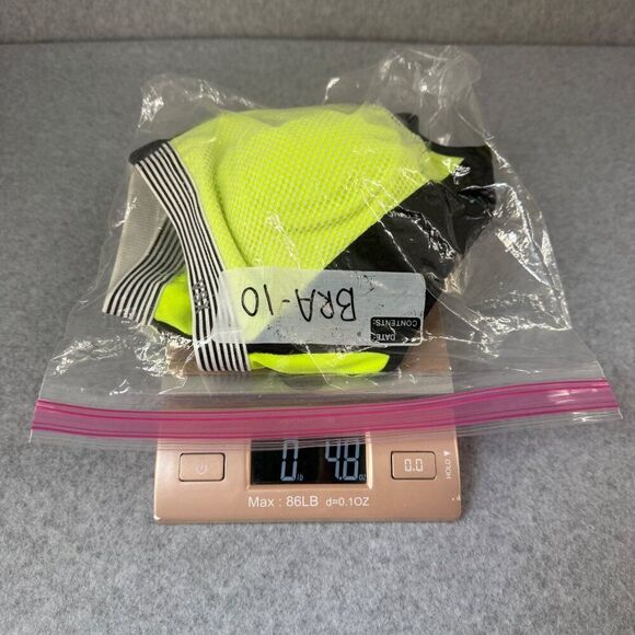 Victoria's Secret Sport VSX‎  Zip Front Sports Bra Size 34C Neon Yellow & Black - Picture 12 of 13